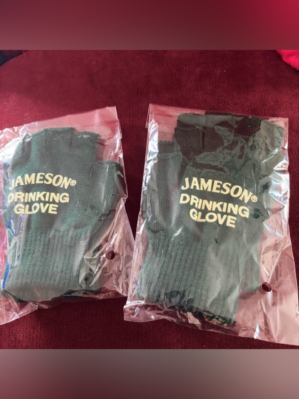 New Collectible 2 Sets of Green Drinking Gloves-Jameson